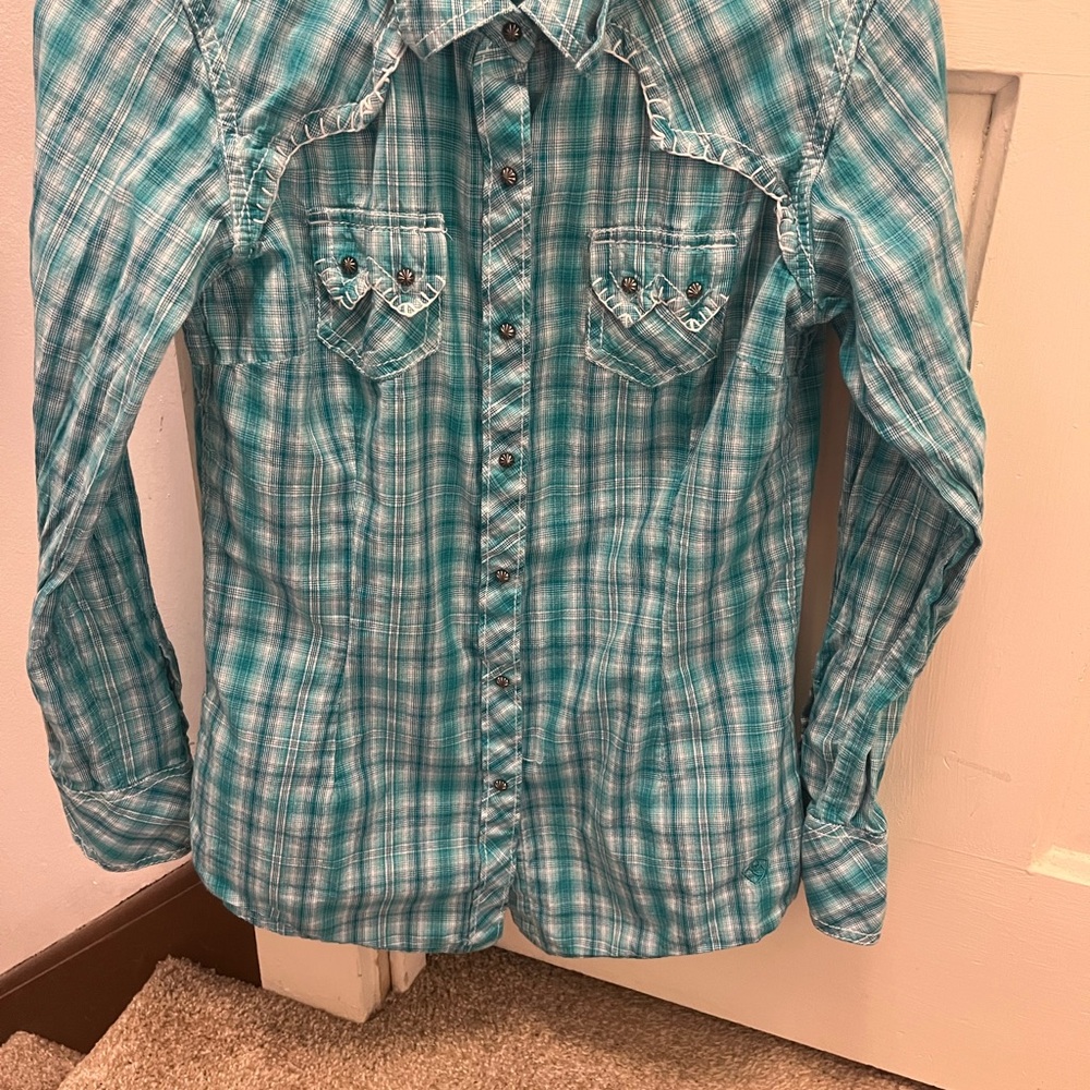 Ariat Blue Plaid Snap-Up Shirt